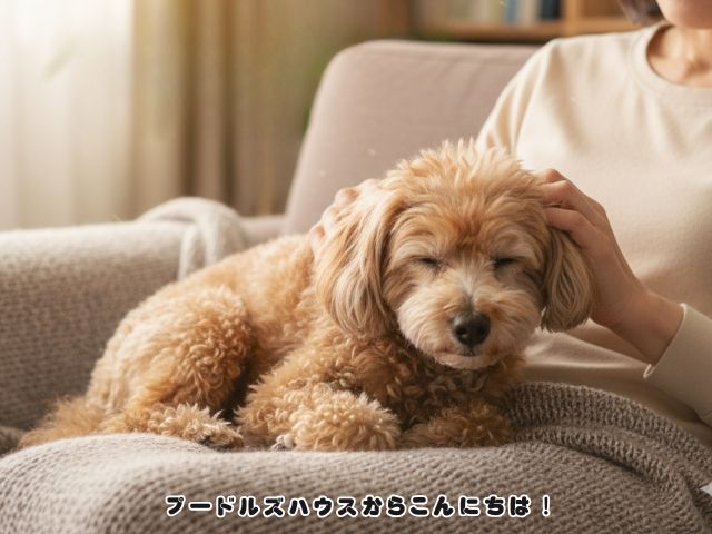 トイプードルが飼い主に安心する瞬間！