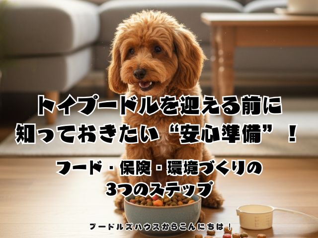 トイプードルを迎える前に知っておきたい“安心準備”！フード・保険・環境づくりの3つのステップ