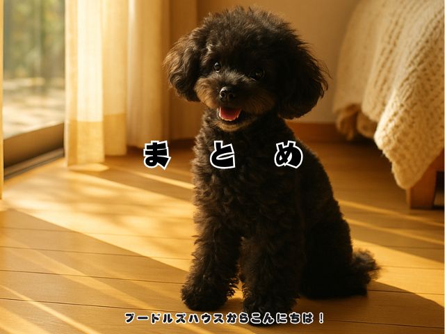 秋の陽だまりで過ごすトイプードルたち【まとめ】