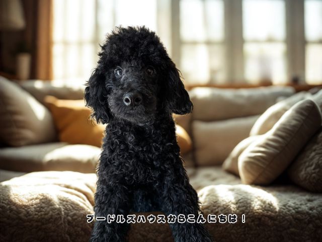 生後7か月のブラックトイプードル男の子|7月13日生まれ